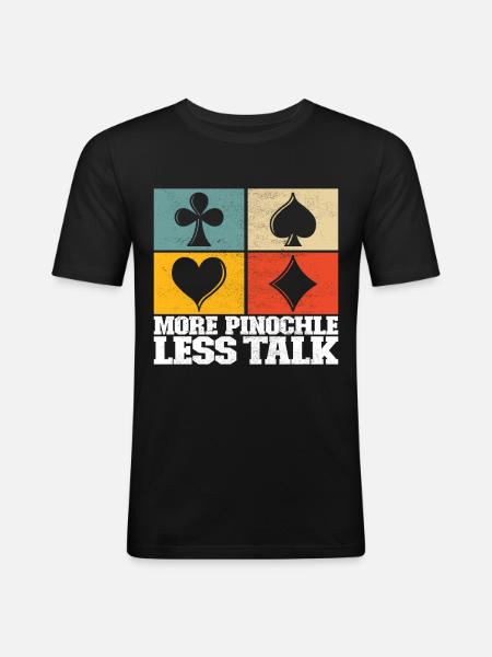 Binocular Pinochle - Men's Slim Fit T-Shirt - black