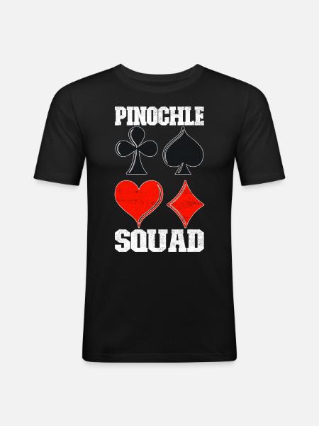 Binocular Pinochle - Men's Slim Fit T-Shirt - black
