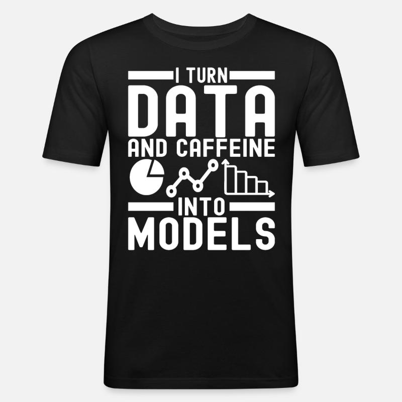 Data Science Datenanalyst - Männer Slim Fit T-Shirt - Schwarz