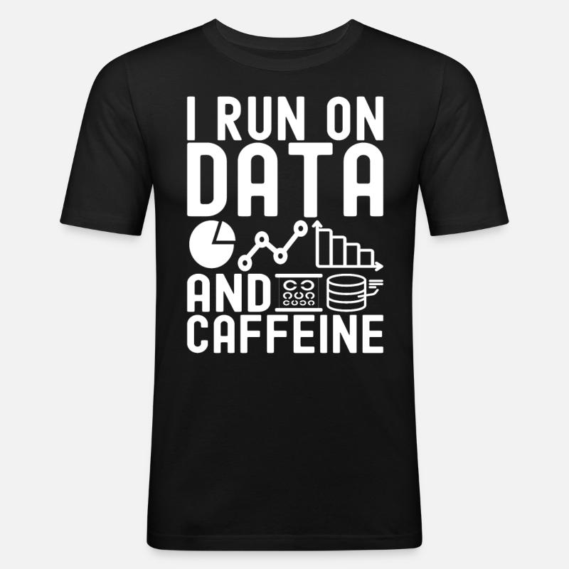 Data Science Datenanalyst - Männer Slim Fit T-Shirt - Schwarz