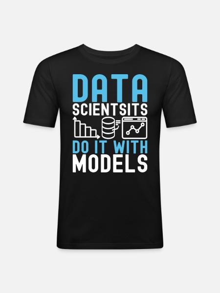 Data Science Datenanalyst - Männer Slim Fit T-Shirt - Schwarz