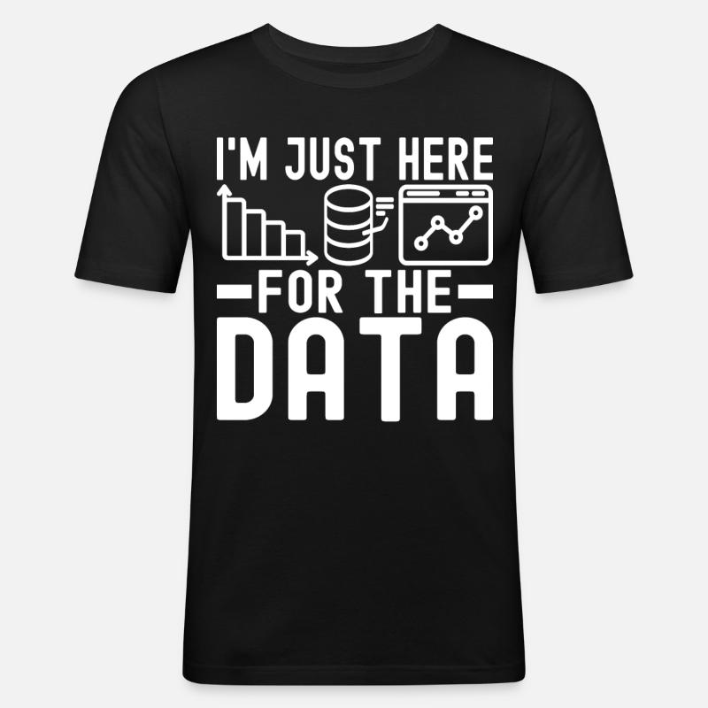 Data Science Datenanalyst - Männer Slim Fit T-Shirt - Schwarz