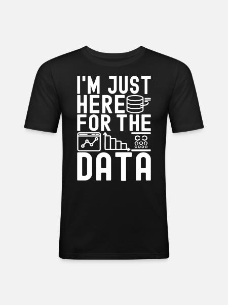 Data Science Datenanalyst - Männer Slim Fit T-Shirt - Schwarz