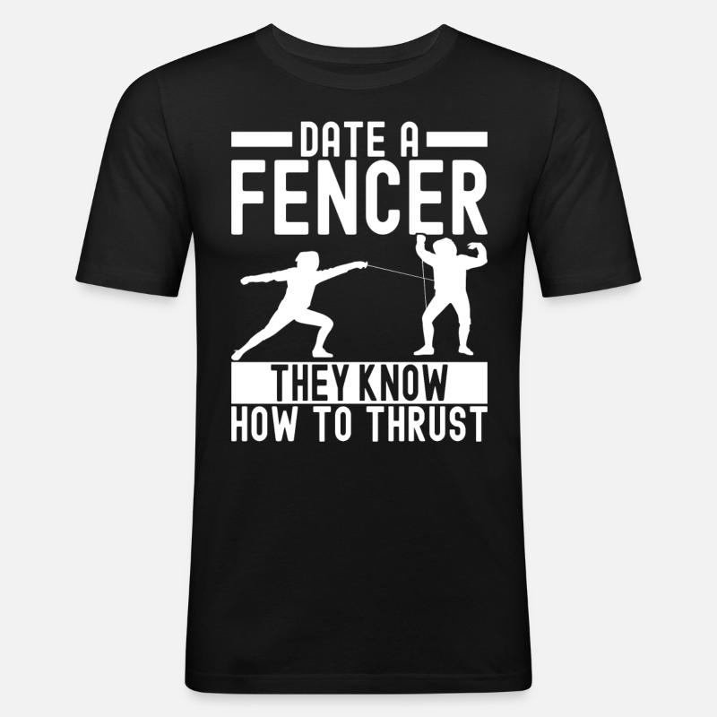 Fechten Fechtsport - Männer Slim Fit T-Shirt - Schwarz