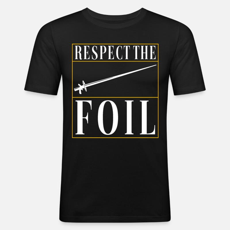 Fechten Fechtsport - Männer Slim Fit T-Shirt - Schwarz