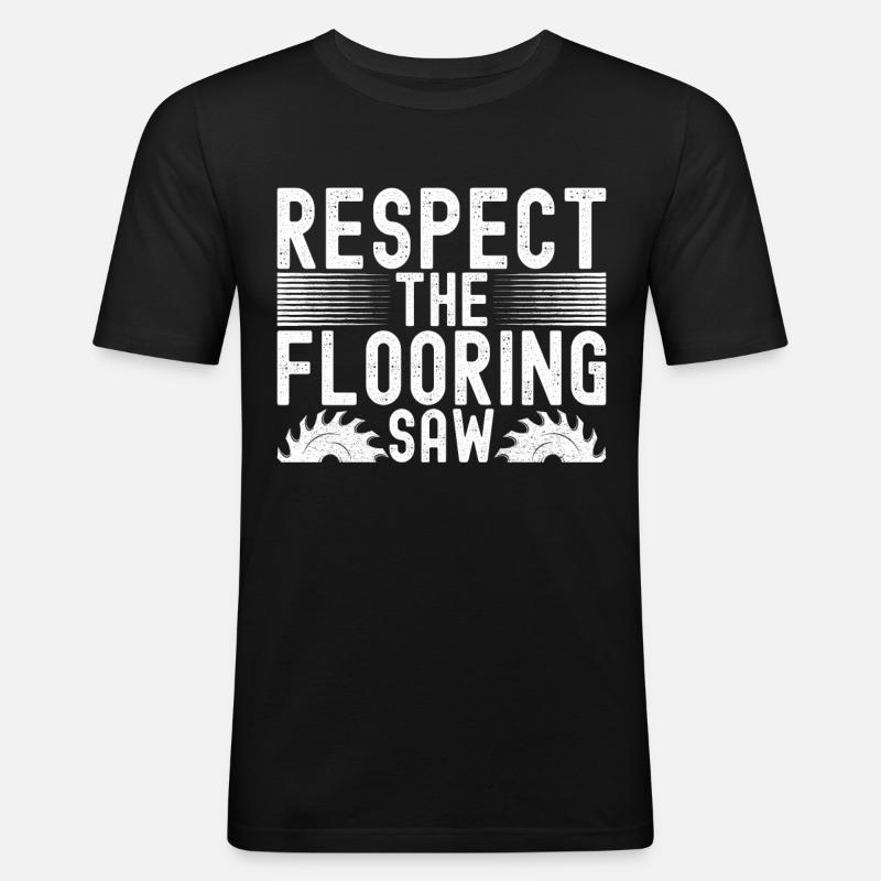 Carrelage Couche de sol - T-shirt près du corps Homme - noir