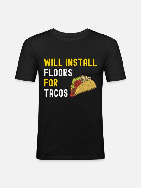 Tiler Floor Layer - Men's Slim Fit T-Shirt - black