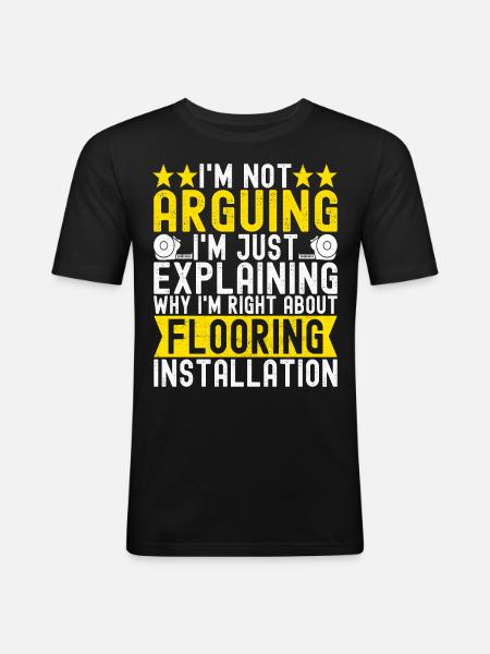 liesenleger floor layer - Men's Slim Fit T-Shirt - black