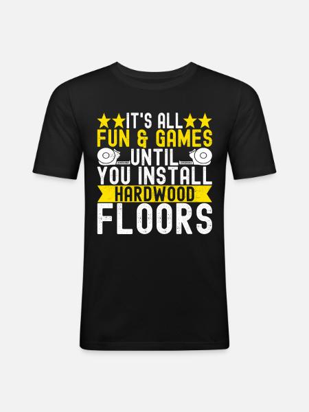 liesenleger floor layer - Men's Slim Fit T-Shirt - black