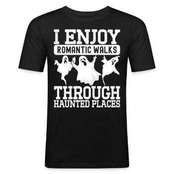 Paranormaler Ermittler Geister Jagen - Männer Slim Fit T-Shirt - Schwarz - Vorne - Nik (191cm)