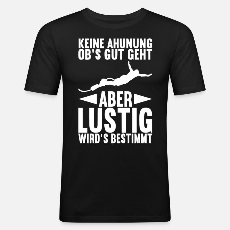 Bungee Bungeespringer - Männer Slim Fit T-Shirt - Schwarz