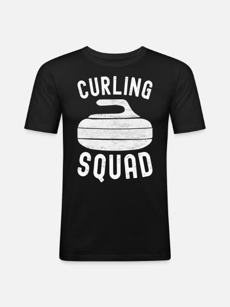 Curling Curling Players - Men's Slim Fit T-Shirt - black