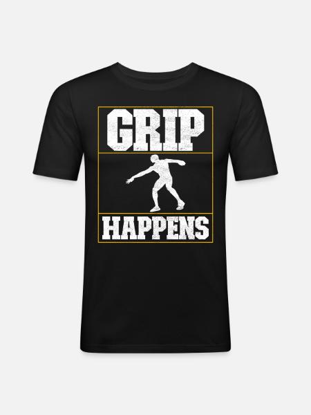 Discus thrower discus throw - Men's Slim Fit T-Shirt - black