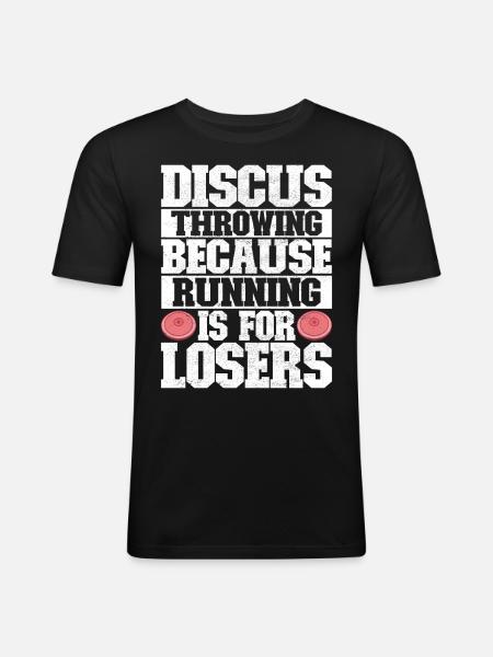 Discus thrower discus throw - Men's Slim Fit T-Shirt - black