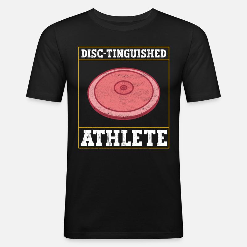 Diskuswerfer Diskuswerfen - Männer Slim Fit T-Shirt - Schwarz