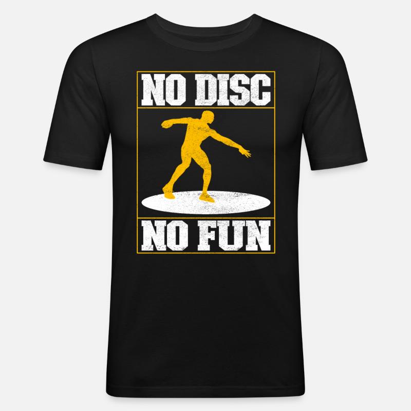 Diskuswerfer Diskuswerfen - Männer Slim Fit T-Shirt - Schwarz