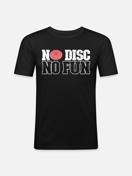 Diskuswerfer Diskuswerfen - Männer Slim Fit T-Shirt - Schwarz