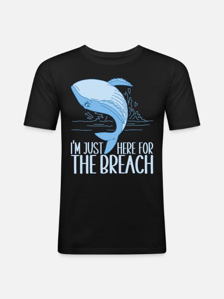 Whales Whale - Men's Slim Fit T-Shirt - black
