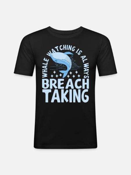 Whales Whale - Men's Slim Fit T-Shirt - black