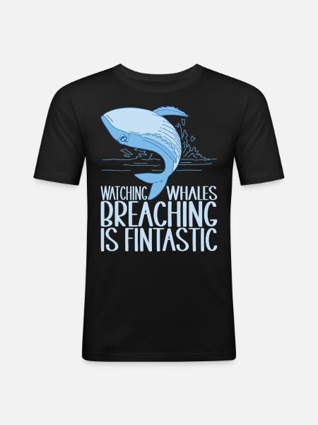 Whales Whale - Men's Slim Fit T-Shirt - black