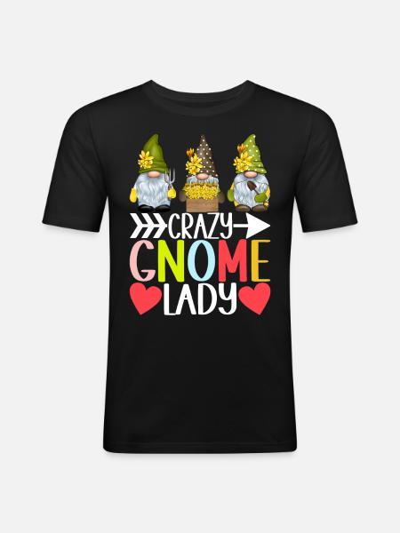 Gartenzwerge Gartenarbeit - Männer Slim Fit T-Shirt - Schwarz