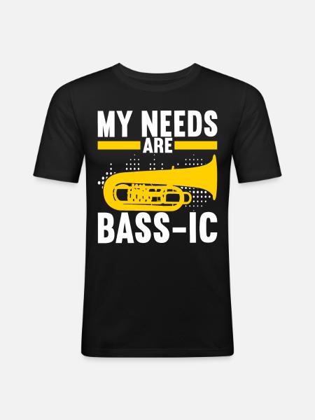 Tuba Tubist - Men's Slim Fit T-Shirt - black