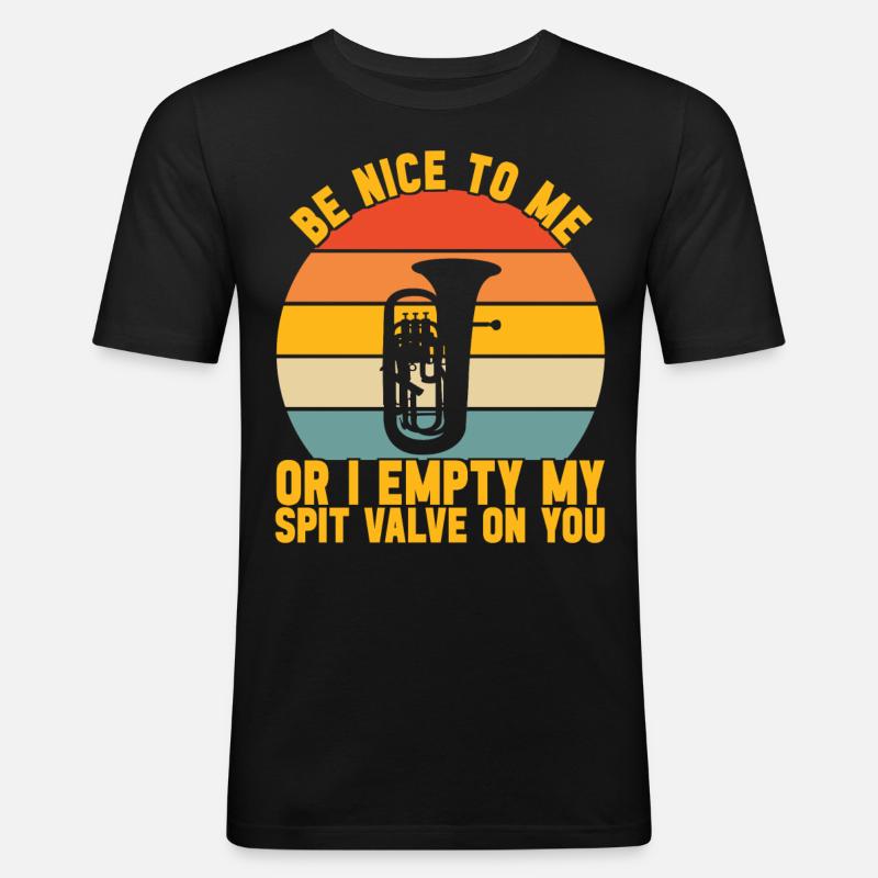 Euphonium Euphoniumspieler - Männer Slim Fit T-Shirt - Schwarz