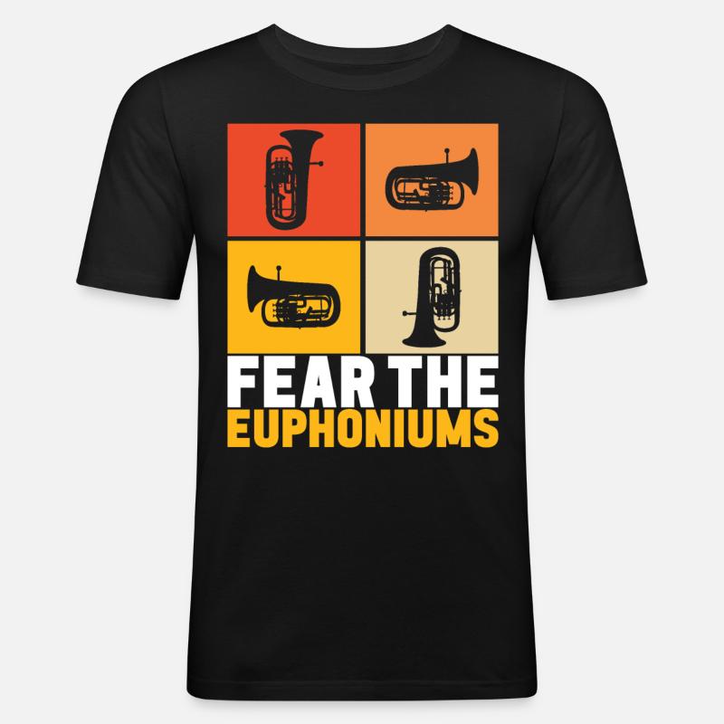 Euphonium Euphonist - Männer Slim Fit T-Shirt - Schwarz