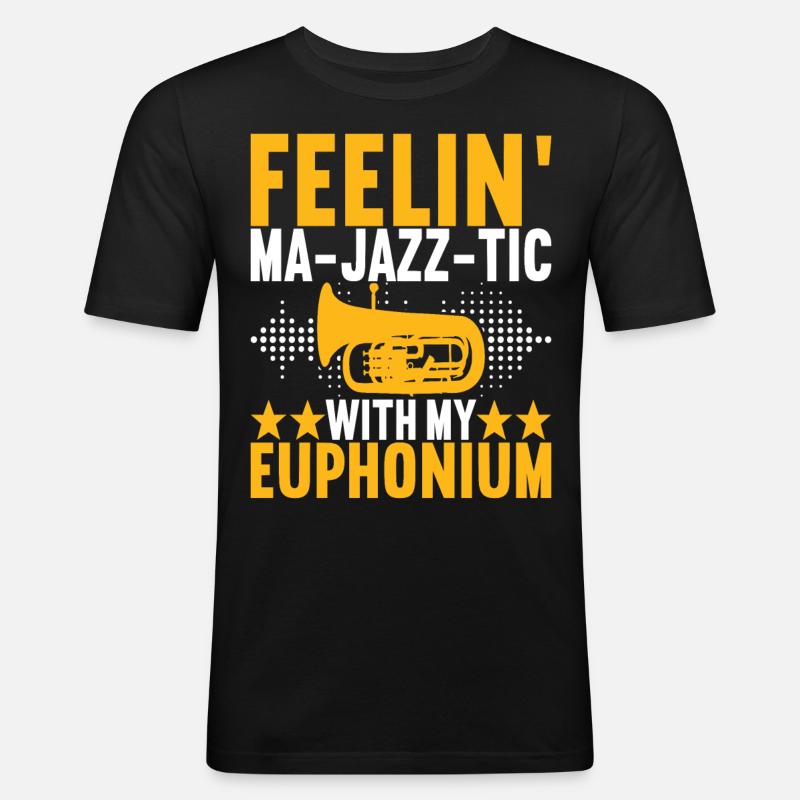 Euphonium Euphonist - Männer Slim Fit T-Shirt - Schwarz