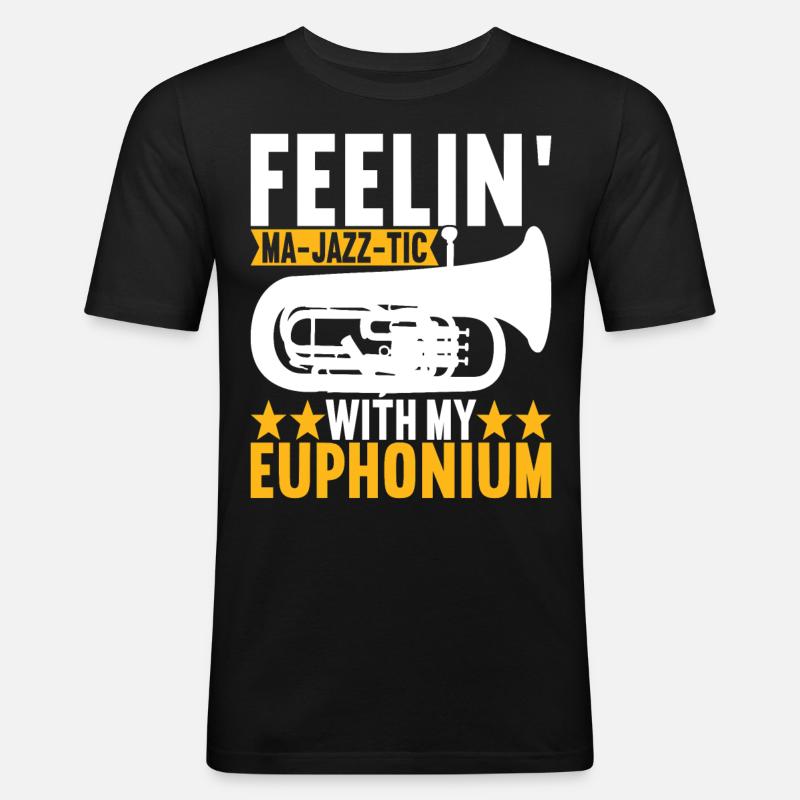Euphonium Euphonist - Männer Slim Fit T-Shirt - Schwarz