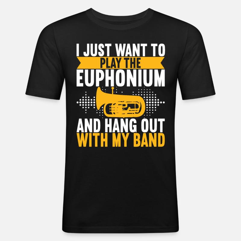 Euphonium Euphonist - Männer Slim Fit T-Shirt - Schwarz