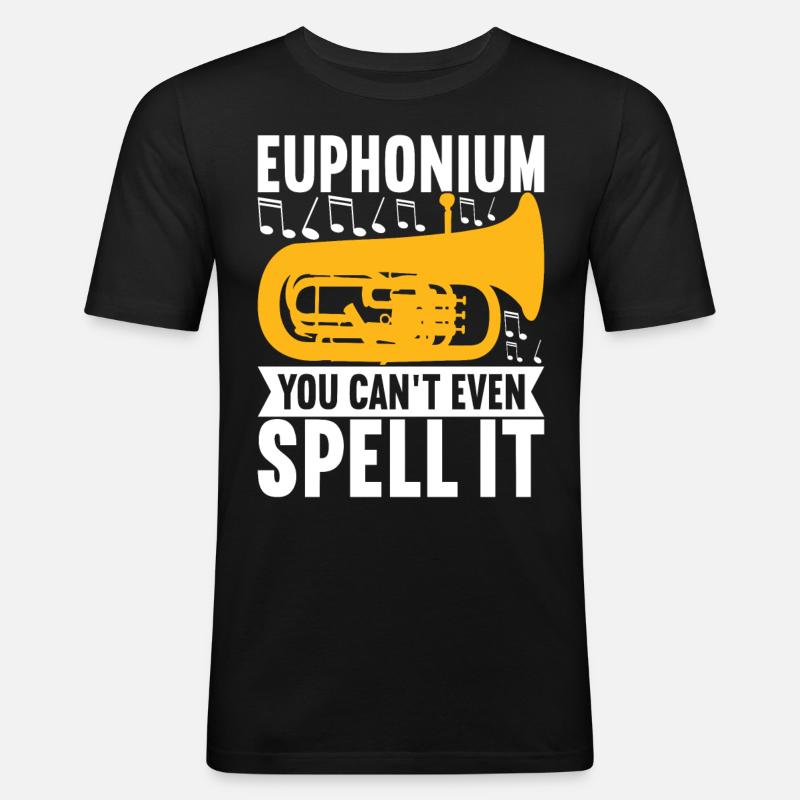 Euphonium Euphonist - Männer Slim Fit T-Shirt - Schwarz
