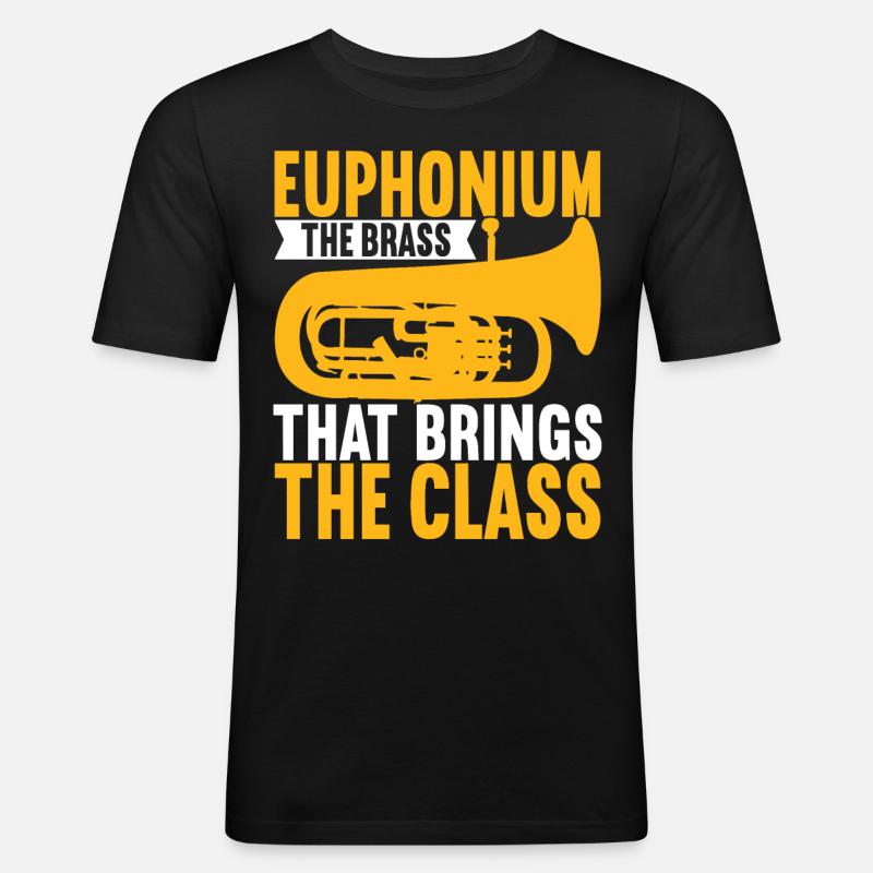 Euphonium Euphoniumspieler - Männer Slim Fit T-Shirt - Schwarz