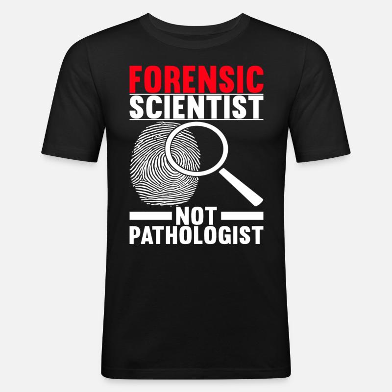 Forensik Forensiker - Männer Slim Fit T-Shirt - Schwarz