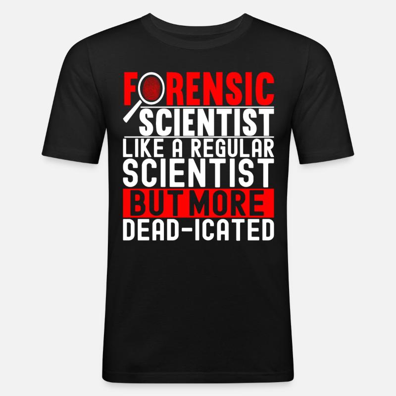 Forensik Forensiker - Männer Slim Fit T-Shirt - Schwarz