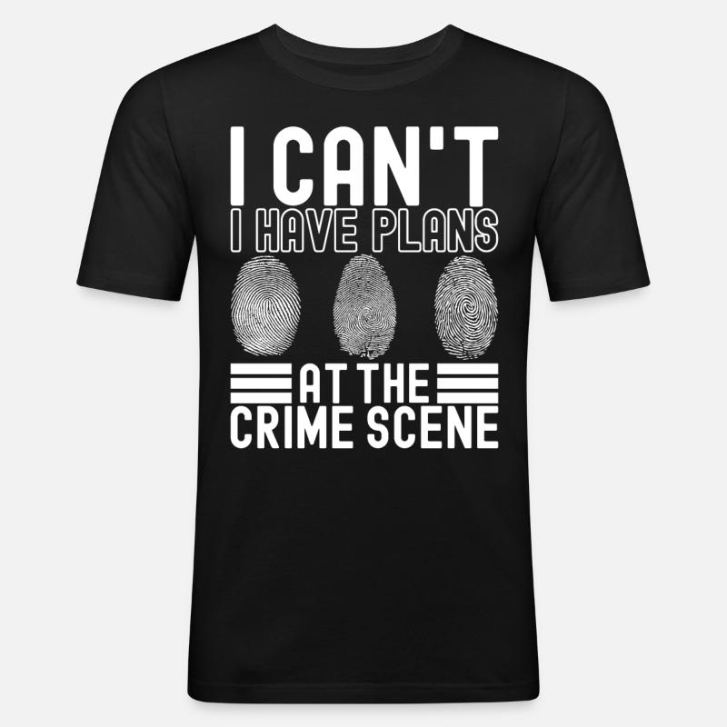 Forensik Forensiker - Männer Slim Fit T-Shirt - Schwarz