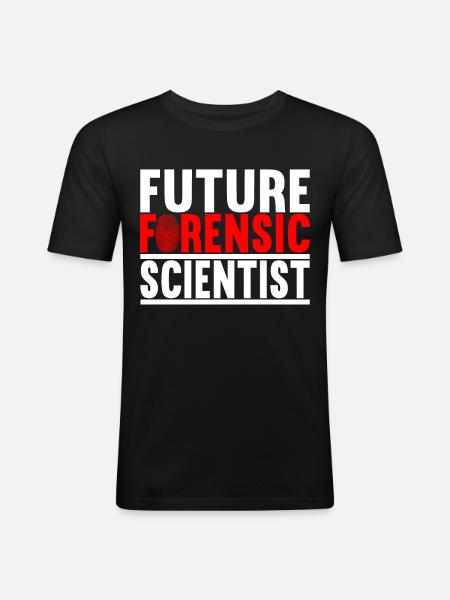 Forensik Forensiker - Männer Slim Fit T-Shirt - Schwarz