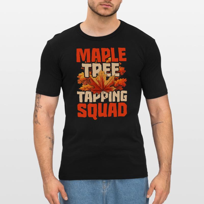 Maple Syrup Maple Sap Maple Tree Tapping Squad Men's Slim Fit T-Shirt