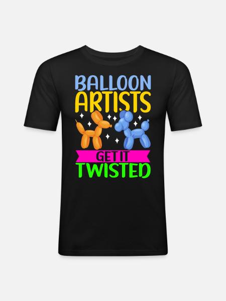 Balloon Animal Balloon Twisting - Men's Slim Fit T-Shirt - black