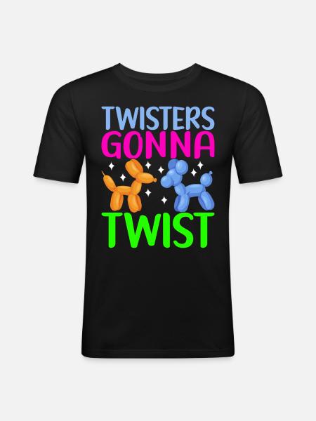 Balloon Animal Balloon Twisting - Men's Slim Fit T-Shirt - black