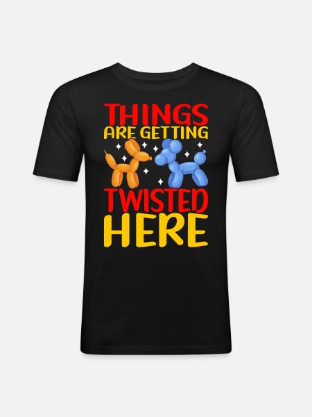 Balloon Animal Balloon Twisting - Men's Slim Fit T-Shirt - black