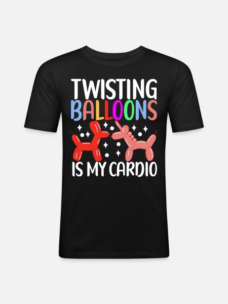 Balloon Animal Balloon Twisting - Men's Slim Fit T-Shirt - black