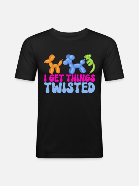 Balloon Animal Balloon Twisting - Men's Slim Fit T-Shirt - black