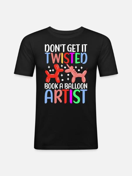 Balloon Animal Balloon Twisting - Men's Slim Fit T-Shirt - black