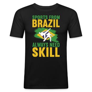 Capoeira Capoeirista - Men's Slim Fit T-Shirt - black - Front - Nik (191cm)
