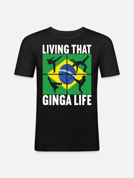 Capoeira Capoeirista - Men's Slim Fit T-Shirt - black