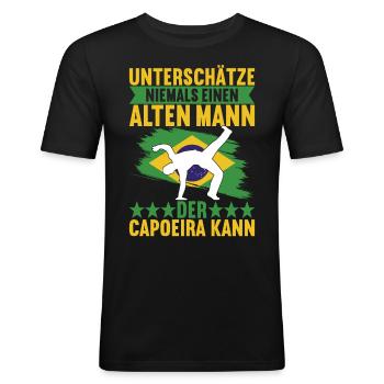 Capoeira Capoeirista - Men's Slim Fit T-Shirt - black - Front - Nik (191cm)