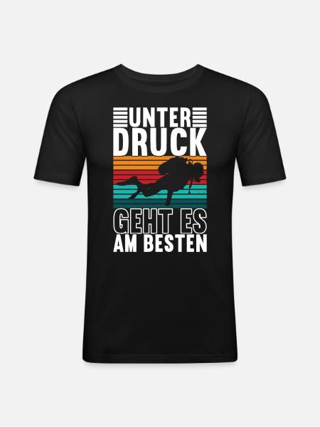 Diver Diving - Men's Slim Fit T-Shirt - black