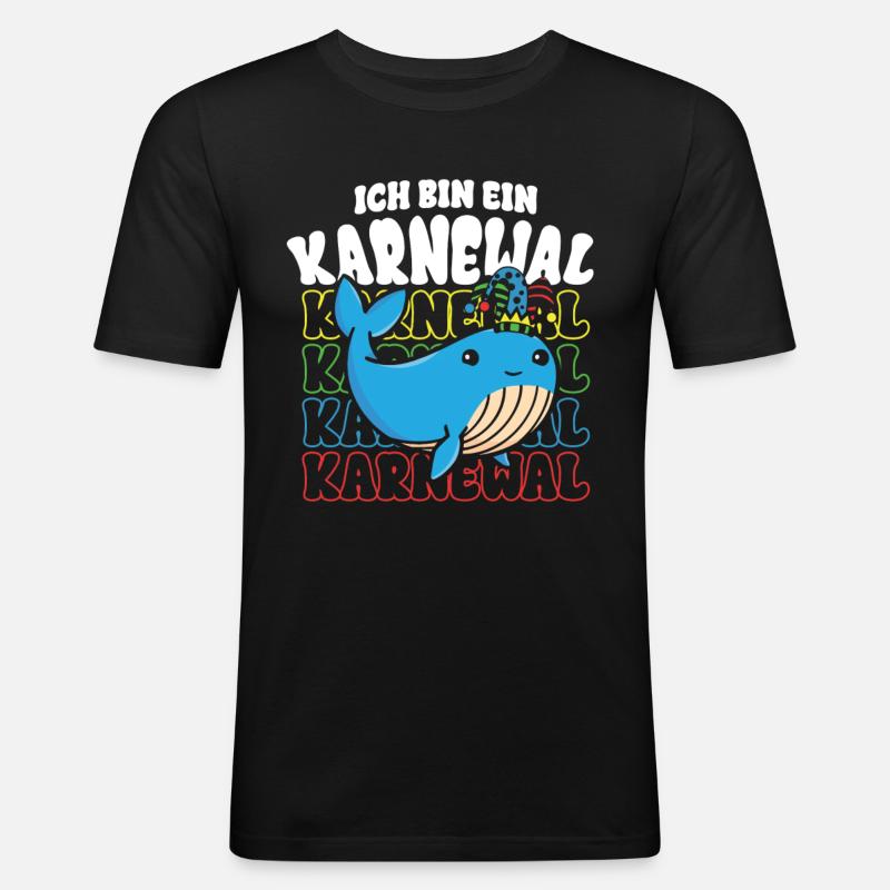 Karneval Ich bin ein Karnewal - Männer Slim Fit T-Shirt - Schwarz
