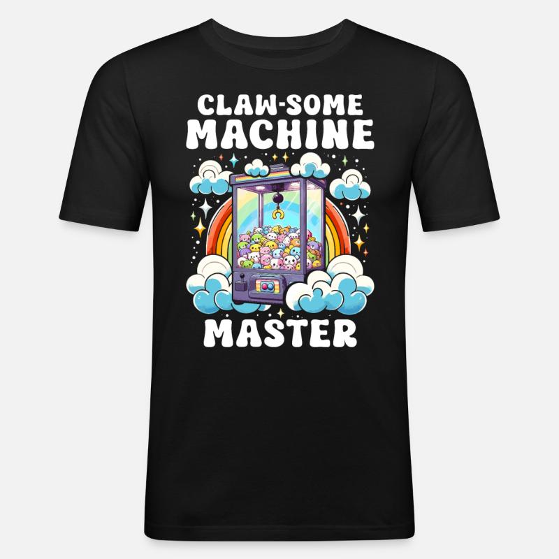 Greifautomat Claw-Some Machine Master - Männer Slim Fit T-Shirt - Schwarz